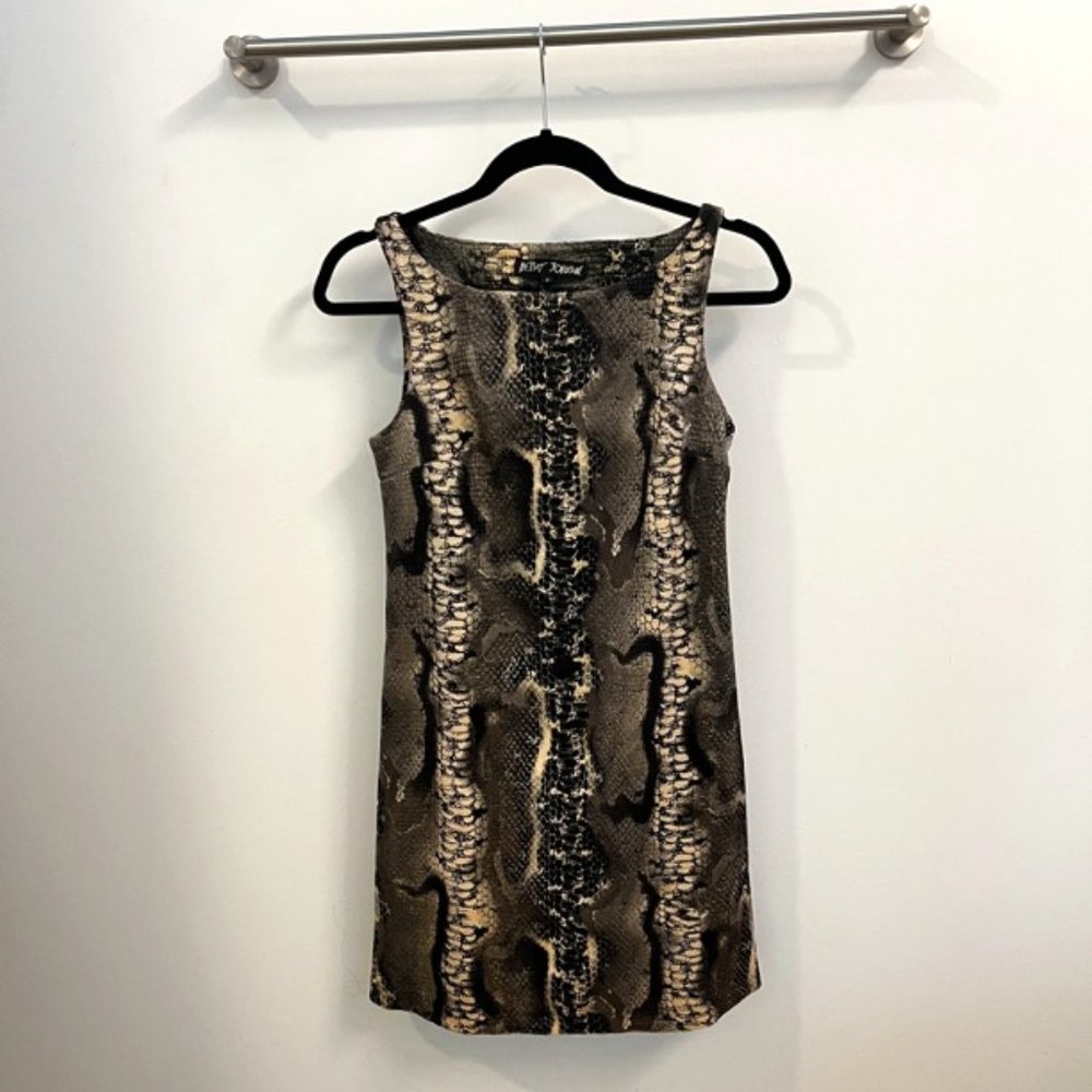 ★Betsy Johnson Snakeskin Print Shift Dress  🕶  So fun to wear!!!   📸